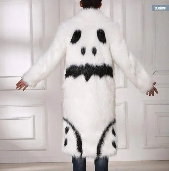 Женский тренчкот из искусственного меха теплая куртка с вышивкой лисьего для