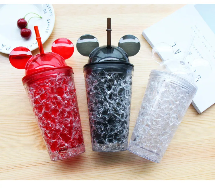 Ice Cup Double Cooling Straw Adult Creative Student Female Plastic | Дом и сад