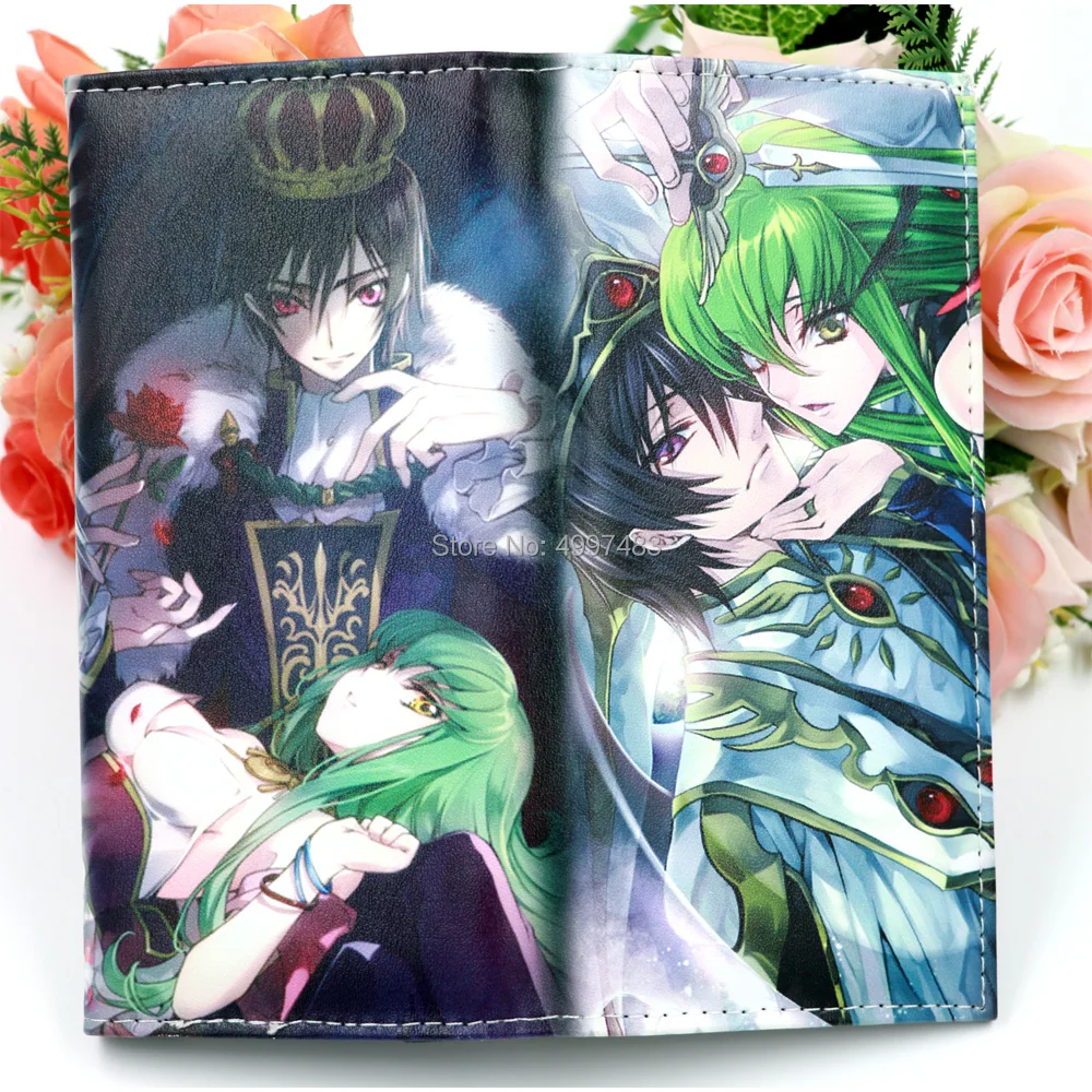 Аниме код Geass Letouch Синтетическая кожа Длинный кошелек держатель для карт мужчин