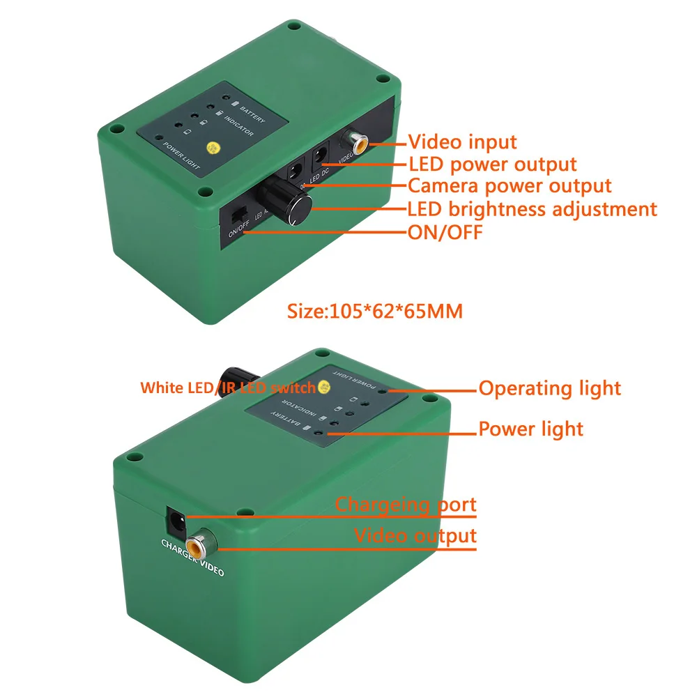 

PDDHKK 7 Inch 1000 TVL Visual Fish Finder and DVR Controllable Underwater With 15pcs White LEDs 15pcs Infrared Lamp Waterproof