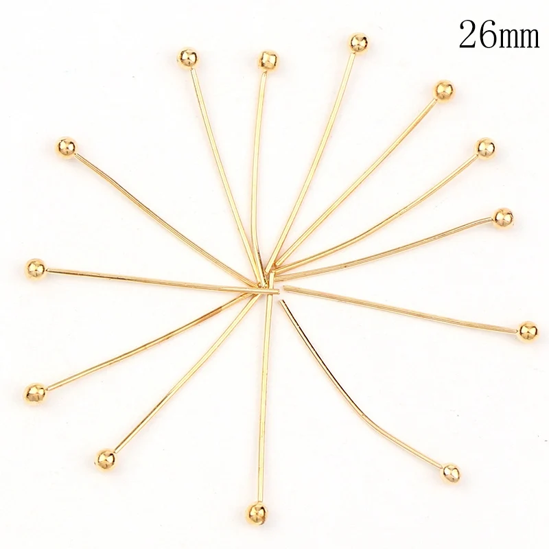 Rose Gold 26mm100pcs Заводские 20 мм 26 мм 30 мм 40 мм розовое золото, серебро, золото, античная бронза и белая K шариковая головка шпильки фурнитура DIY аксессуары для изготовления ювелирных изделий - Цвет: Rose Gold 26mm100pcs