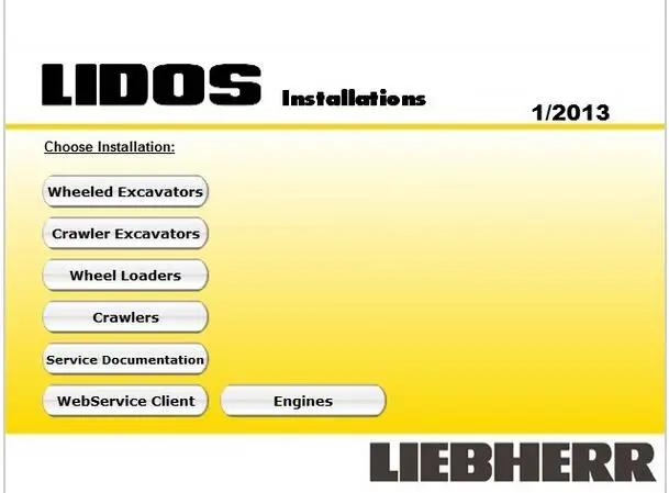 Liebherr Lidos 2015 All Parts &amp Service Complete Set+HDD 320B Moblie Hard Driver |