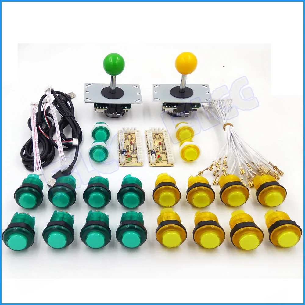 BLEE с подсветкой аркадная Кнопка джойстик DIY Kit нулевой задержкой USB кодировщик 8