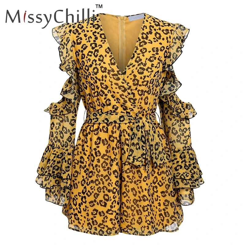 Женский шифоновый комбинезон с открытыми плечами MissyChilli элегантный