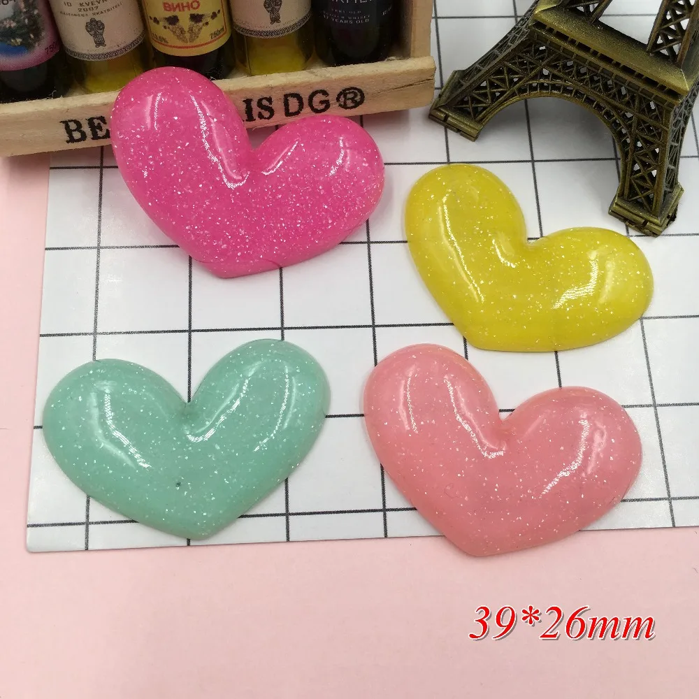 

Resin New Arrival Kawaii Hearts for Crafts Making, Scrapbooking, DIY (39*26mm)