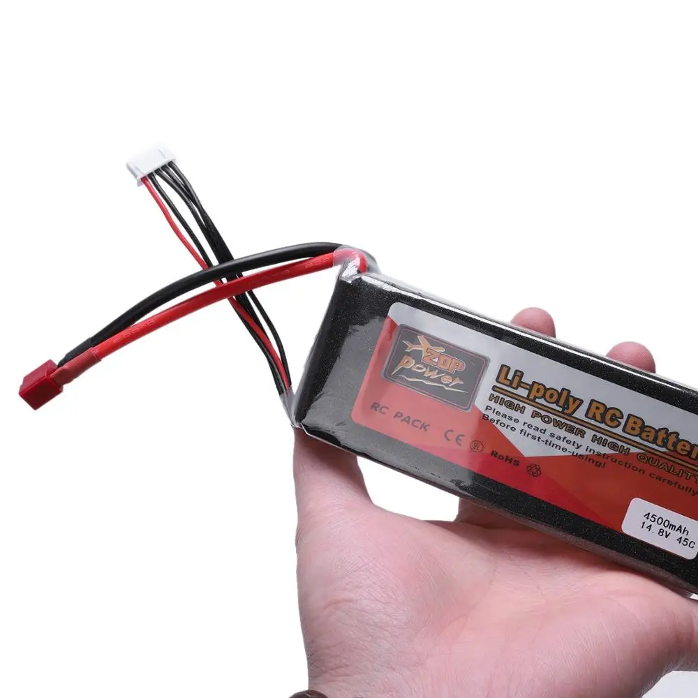 ZOP POWER 14 8 V 4500mah 45C 4S 1P Литий-полимерный аккумулятор T Plug Перезаряжаемый для