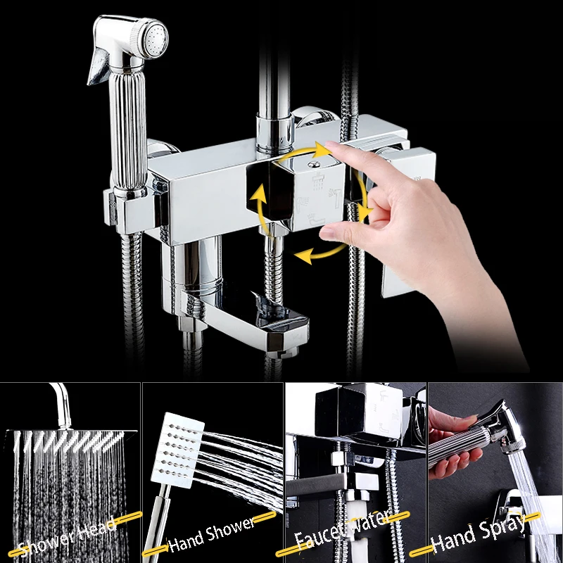 Латунный Смеситель для ванной комнаты смесители душа с одной ручкой настенный