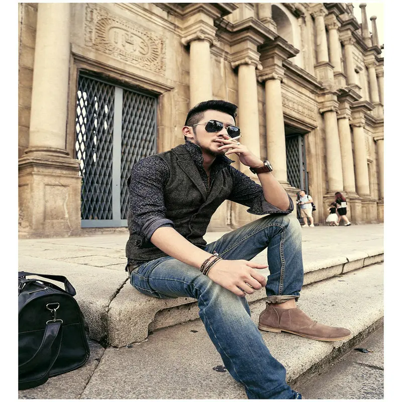 Мужская повседневная куртка без рукавов пальто мужские официальные жилеты