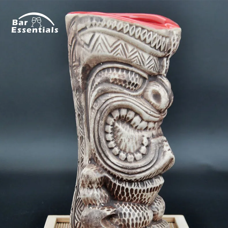 400 мл Tiki кружки, Коктейльные кружки, пивные кружки, вина, керамические кружки Tiki, художественные кружки, креативные Гавайские кружки