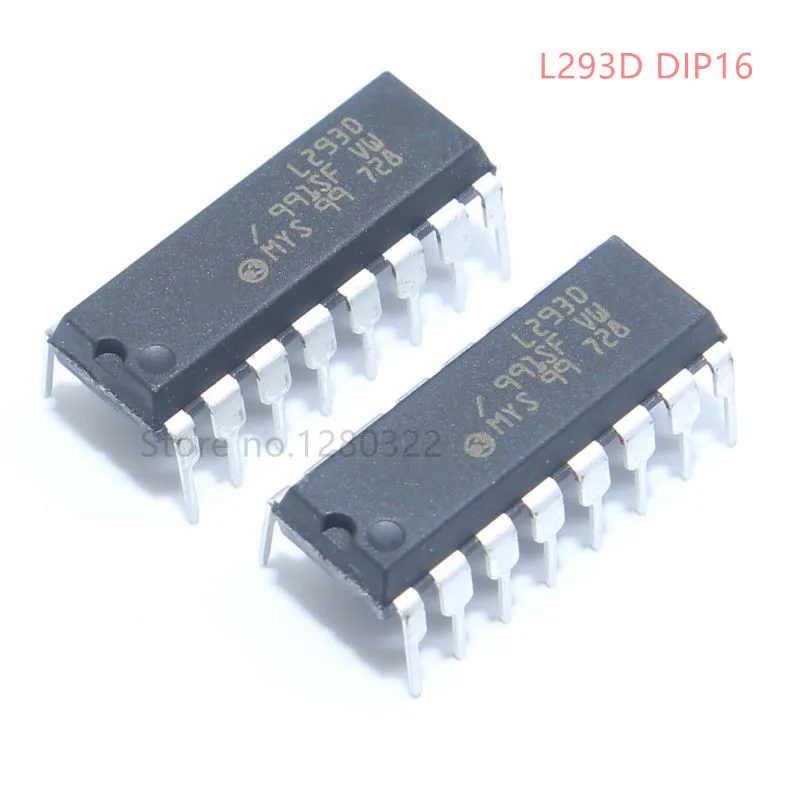 5 шт. L293 L293D DIP DIP16 16 IC драйвер двигателя Чип PAR PusH Pull 4 четырехканальный модуль