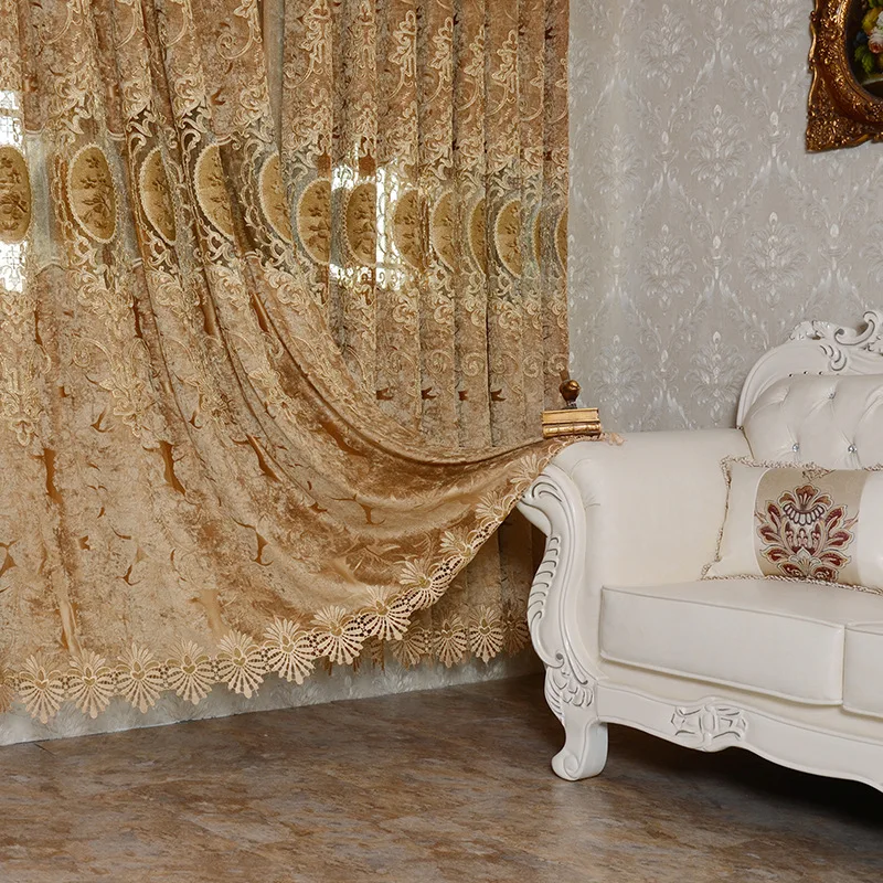 High-grade Luxury European-style Embroidered Schneier High Shade Curtains for Living Dining Room Bedroom. | Дом и сад