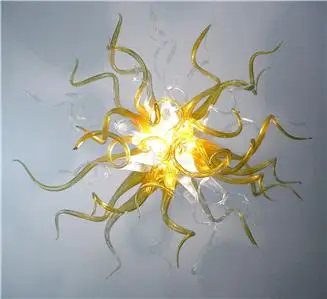 

Modern Small Yellow Lamp LED Handmade Blown GLass Chandelier light Fixture