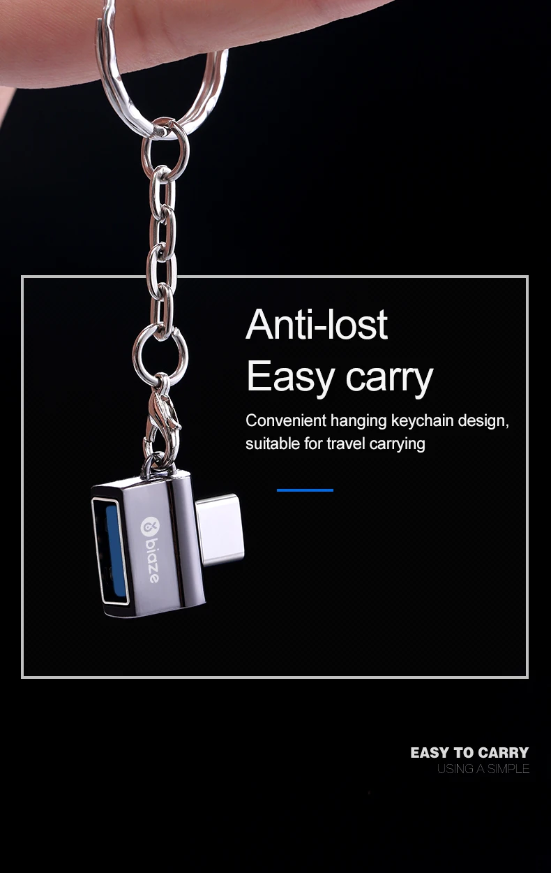 Адаптер Biaze OTG type C к USB 3,0, USB C Штекерный к USB 3,0 Женский конвертеры для Macbook samsung S9 S8 huawei P30 pro type-c OTG