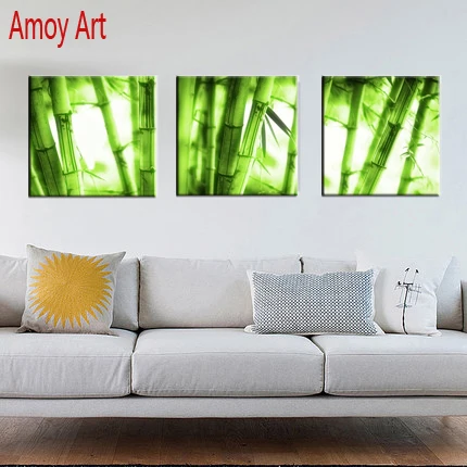 3 шт. бамбуковые картины на холсте без рамки | Дом и сад