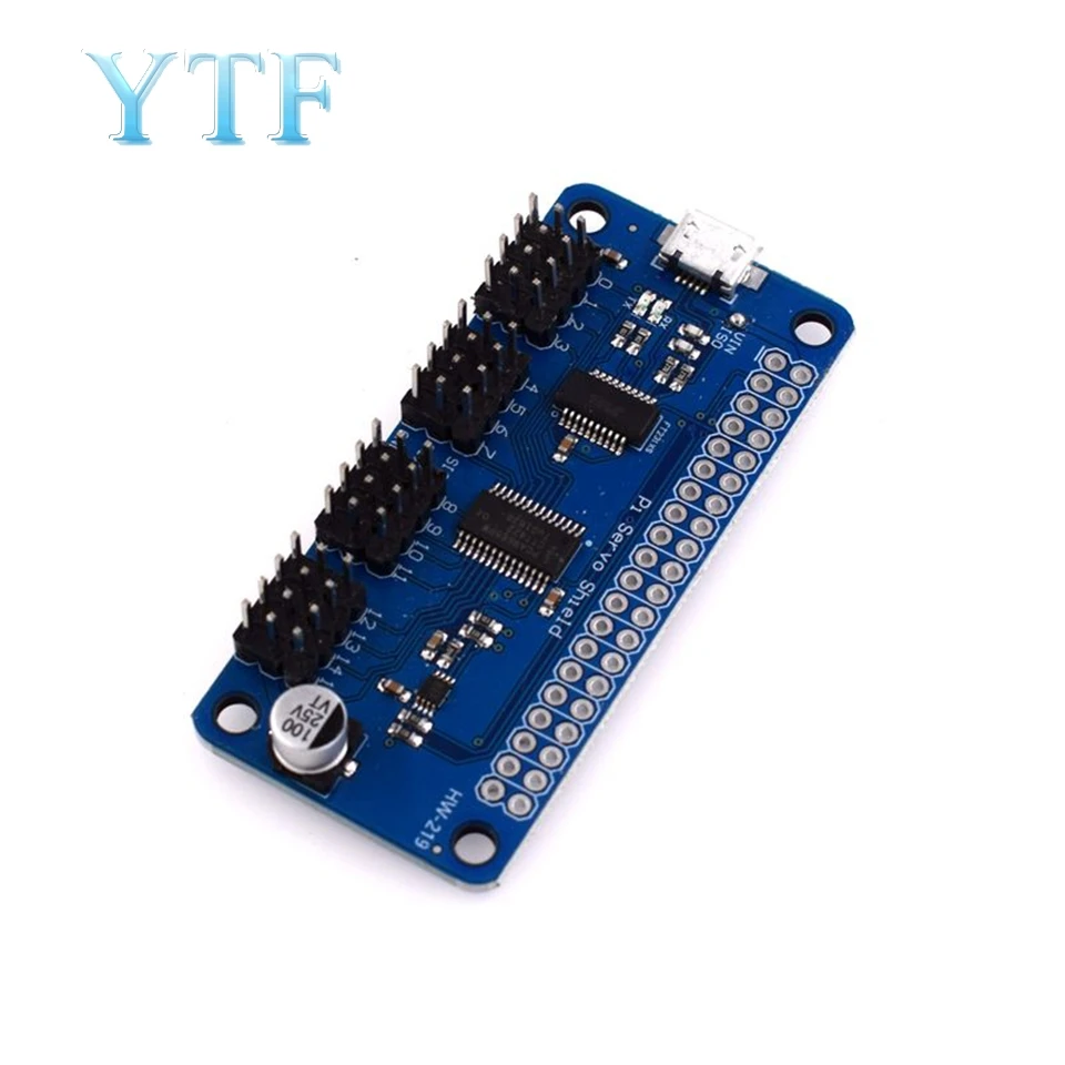 Raspberry Pi 16 канал ПВМ сервопривод плата контроллера USB безобрывный Порты и разъёмы