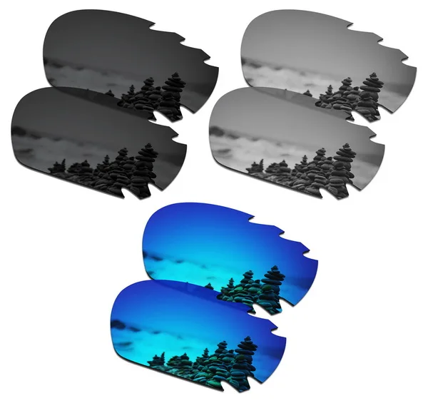 Black-Silver-Blue Дропшиппинг SmartVLT Сменные линзы поляризация для защиты от УФ-Oakley Jawbone вентилируемый Солнцезащитные очки-несколько пар упакованы - Цвет линз: Black-Silver-Blue
