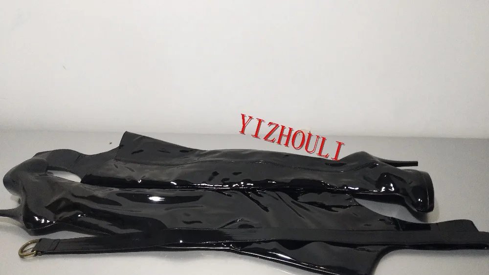 Женские ботинки на высоком каблуке 13 см; пикантные ботфорты для ночного клуба; модельные сапоги с реквизитом; обувь на высоком каблуке