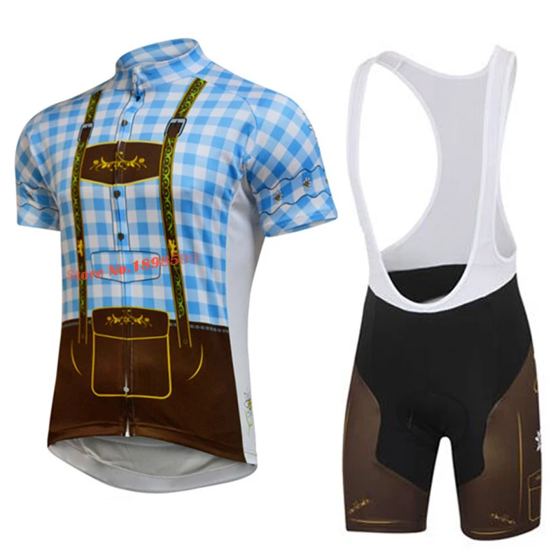 Новинка Мужская велосипедная футболка с решетчатым принтом синяя коричневая