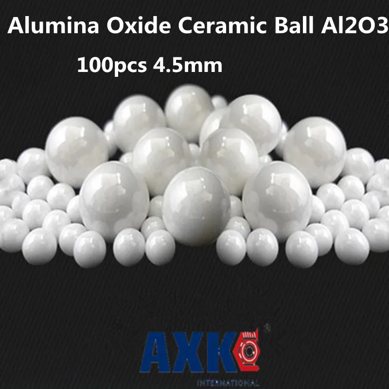 100pcs 4.5mm Alumina Oxide Ceramic Ball Al2o3 For Bearing/pump/linear Slider/valvs Balls