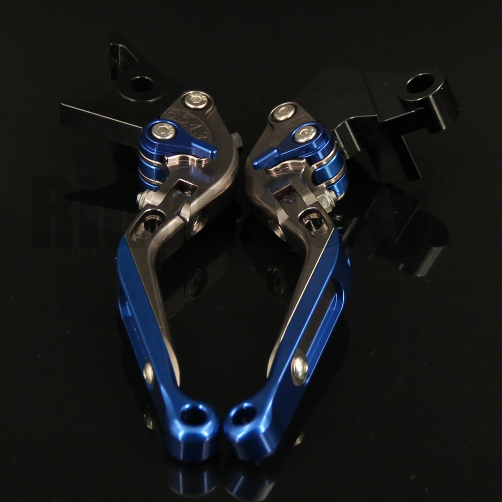 

Blue+Titanium CNC Motorcycle Adjustable(Folding&Extendable)Brake Clutch Levers For YAMAHA XT550 XT 550 1982-1984 1983