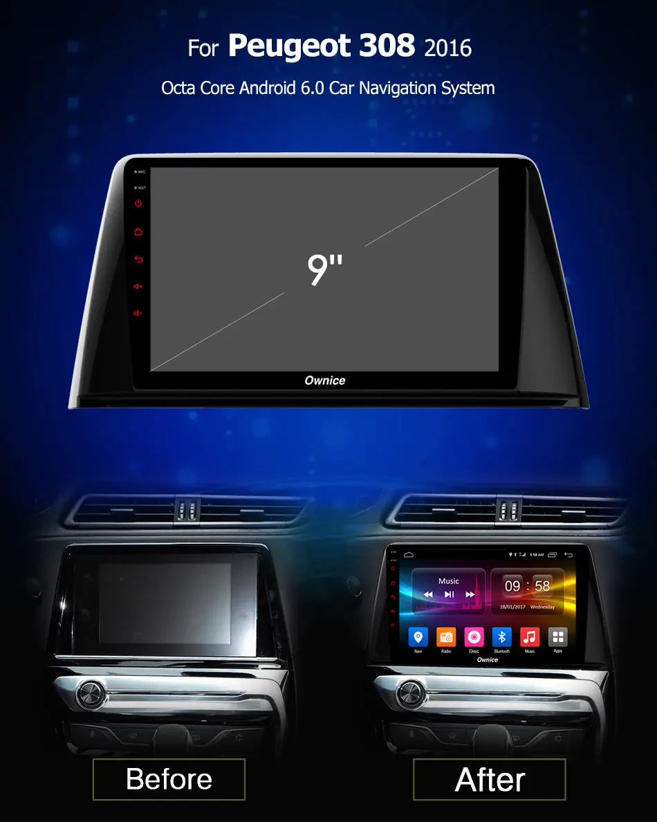 Ownice Octa 8 Core Android 9,0 автомобиля радио gps навигации k3 k5 k6 для peugeot 308 DVD плеер 4 аппарат не привязан к оператору сотовой связи DSP 360 панорама оптического волокна
