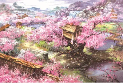 Oriental Cherry Хит 1000 шт. Пазлы детская игрушка-Паззл фосфоресцирующий Cratoon Totoro цельный животный Развивающие игрушки Рождественский подарок головоломка - Цвет: Oriental Cherry