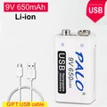 PALO 9V 650mAh литиевая li-po литий-ионная аккумуляторная батарея с микро usb кабелем для микрофона игрушка пульт дистанционного управления KTV