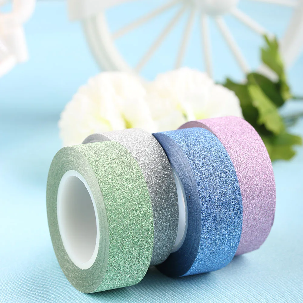 10 м Блестящая Бумага васи лента клейкая бумага маскирующая Этикетка сделай сам