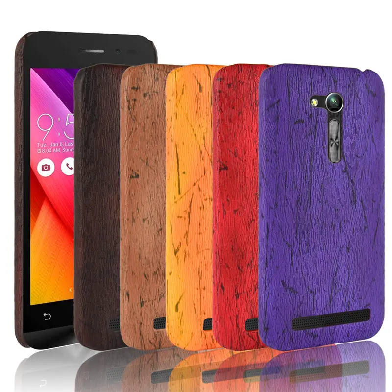 Чехол для Asus Zenfone Go ZB452KL Жесткий из поликарбоната и искусственной кожи с