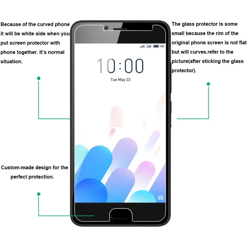 Защитное стекло для Meizu M5c M5s M5 закаленное Защита экрана защитная пленка из фольги