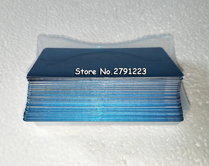 0 42 мм 45 толщиной Лазерная металлическая визитная карточка l100pcs пустая