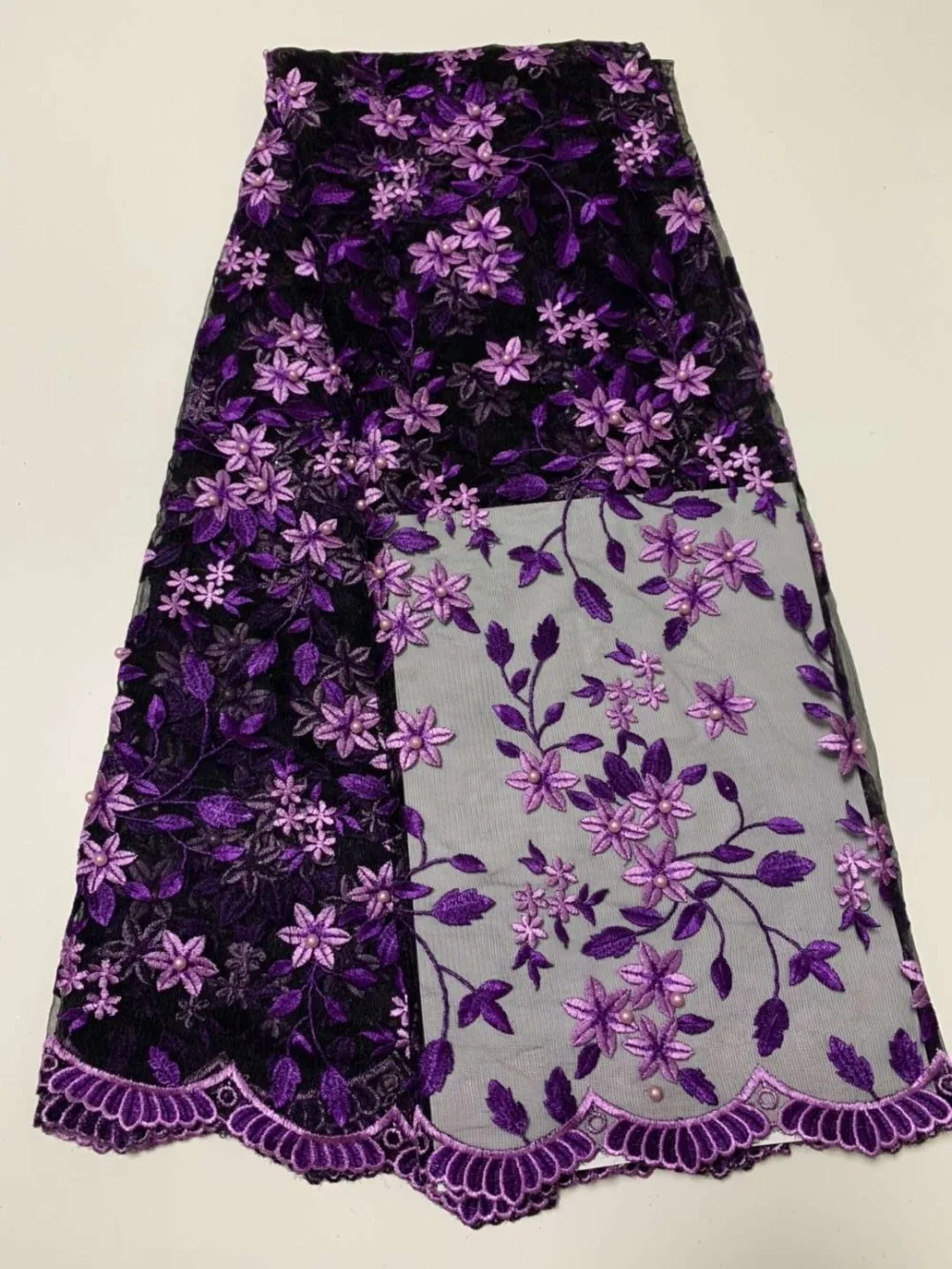 Модные бусы африканская кружевная ткань бисер французский вышитый тюль для