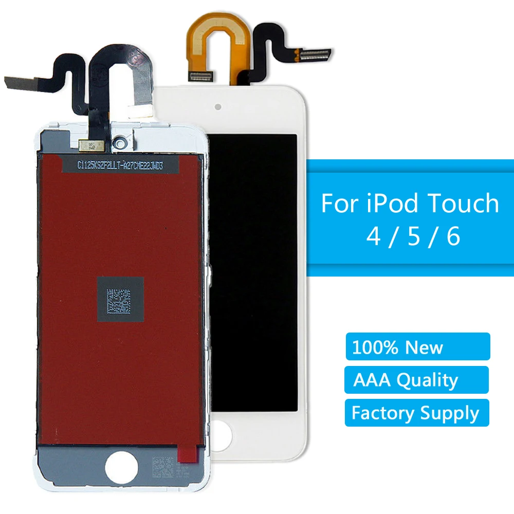 Качество AAA для iPod Touch 4 5 6 го ЖК дисплея кодирующий преобразователь сенсорного