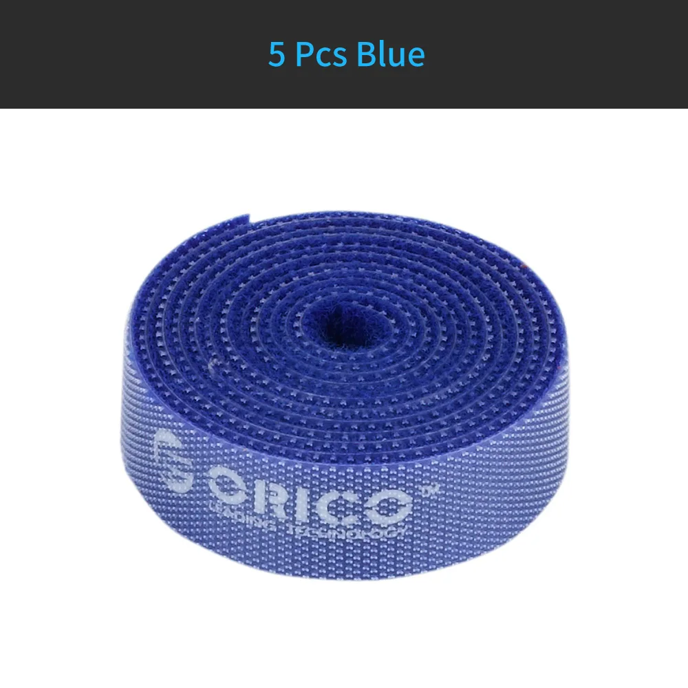 5 Pcs Blue ORICO нейлоновый кабельный органайзер USB Кабельный Держатель протектор кабельный провод органайзер для компьютера наушники в форме мыши устройство для сматывания кабеля - Цвет: 5 Pcs Blue