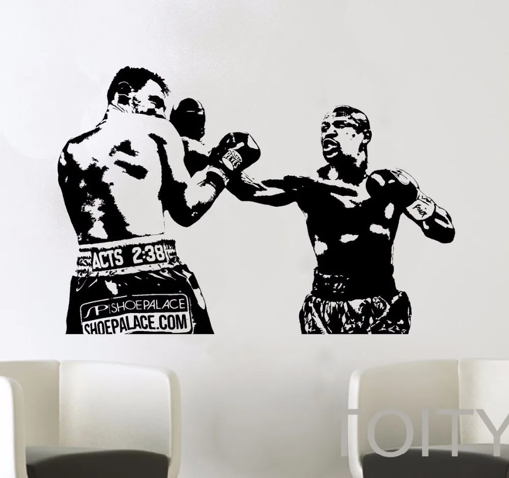 ММА Бой бокса Графический Эвандер Holyfield стены виниловые стикеры наклейки украшения школы общежития гостиной спальни дома росписи трафарет