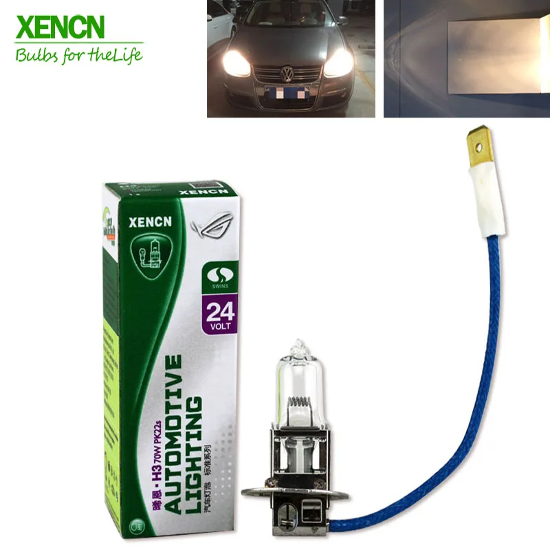 Автомобильные лампы XENCN H1 H3 H4 H7 24V 3200 K автомобильные фары для внедорожников