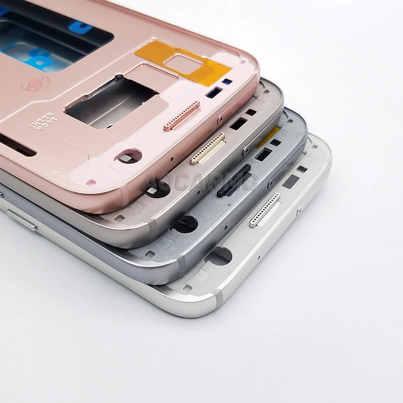 Aocarmo Замена средняя рамка Корпус Шасси с sim-слотом кнопки для samsung Galaxy S7 G930 S7 Edge G935 S7edge