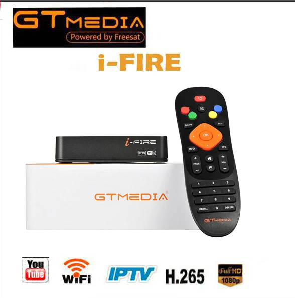 GTmedia IFire спутниковый ТВ ресивер полный 1080P Встроенный 2,4G WiFi box Поддержка Xtream и Youtube