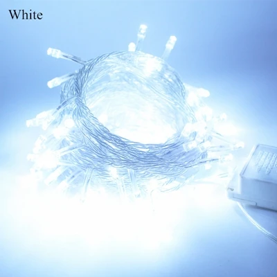 white Световые струны гирлянда AC220V110V 10M100 светодиодный 20 м Рождественский праздничный свадебный Декор светодиодный светильник - Испускаемый цвет: white