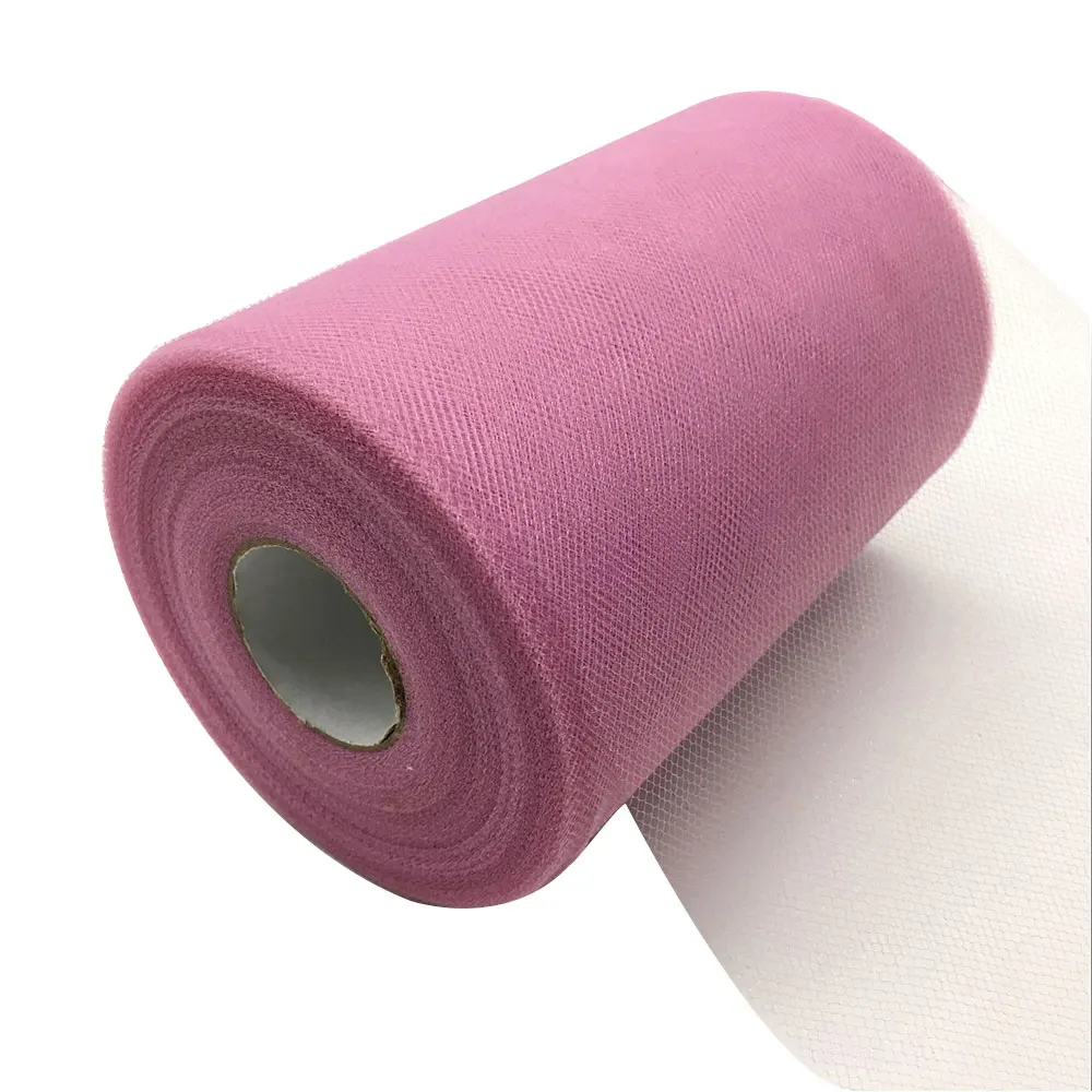 C09 Pink Purple TULLMALL темно синие тюль ролл 15 см 100 ярдов рулон ткани Baby Shower пачка подарок для вечерние обёрточная Бумага свадьба день рождения украшения - Цвет: C09 Pink Purple