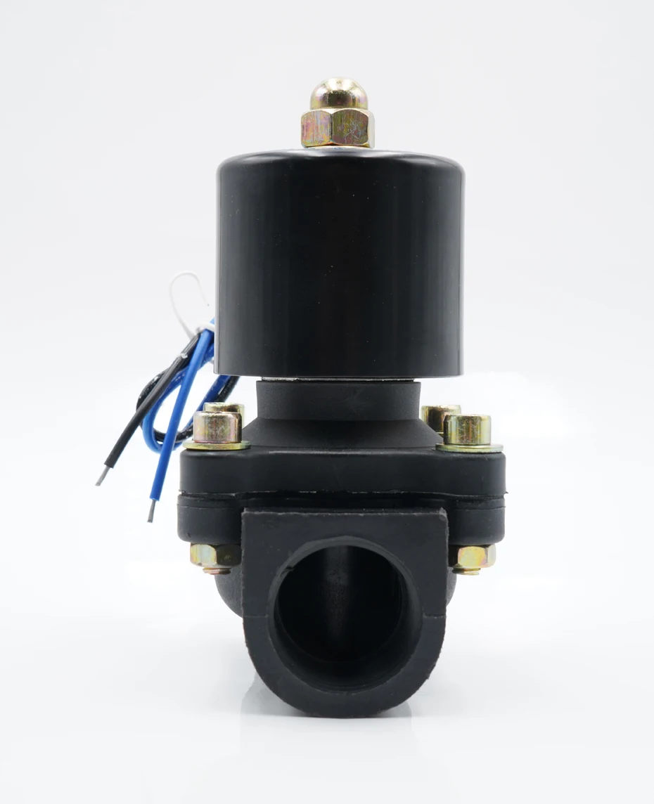 AC 110V 220V DC 12V 24V 36V DN08/10/15/20/25/32/40/50 пластиковый электромагнитный клапан, водяной клапан нормально закрытый коррозионно-стойкие