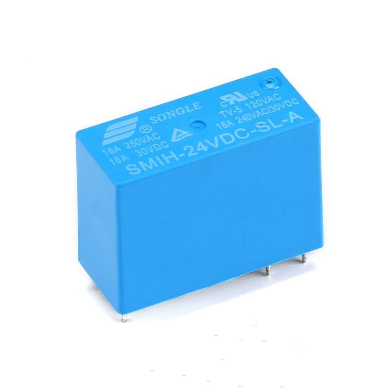 Бесплатная доставка 10 шт. оригинальный SMIH-24VDC-SL-A 14FH 24V 6pin DC реле питания PCB тип синий цвет нормально открытый