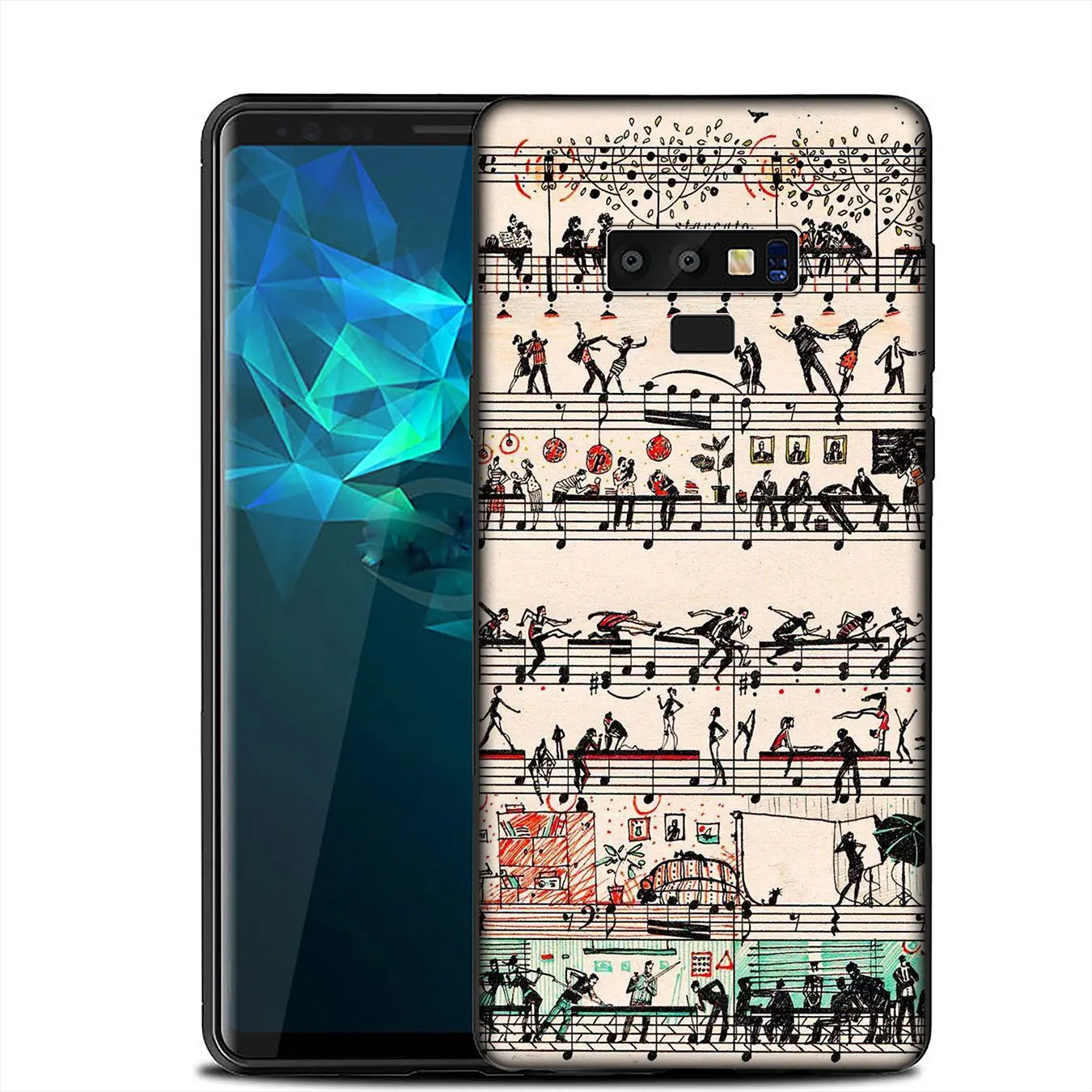 Мягкий силиконовый чехол IYICAO Love Music Note Piano Umbrella для Samsung Galaxy A6 Plus A9 A8 A7 2018 A3 A5 2016 2017 9 8