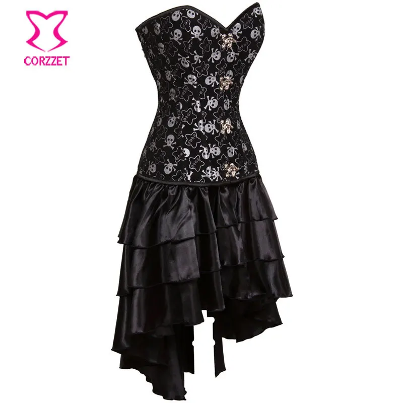 Женский корсет в стиле стимпанк с рисунком черепа|corset jeans|clothing rugbyclothing stock |