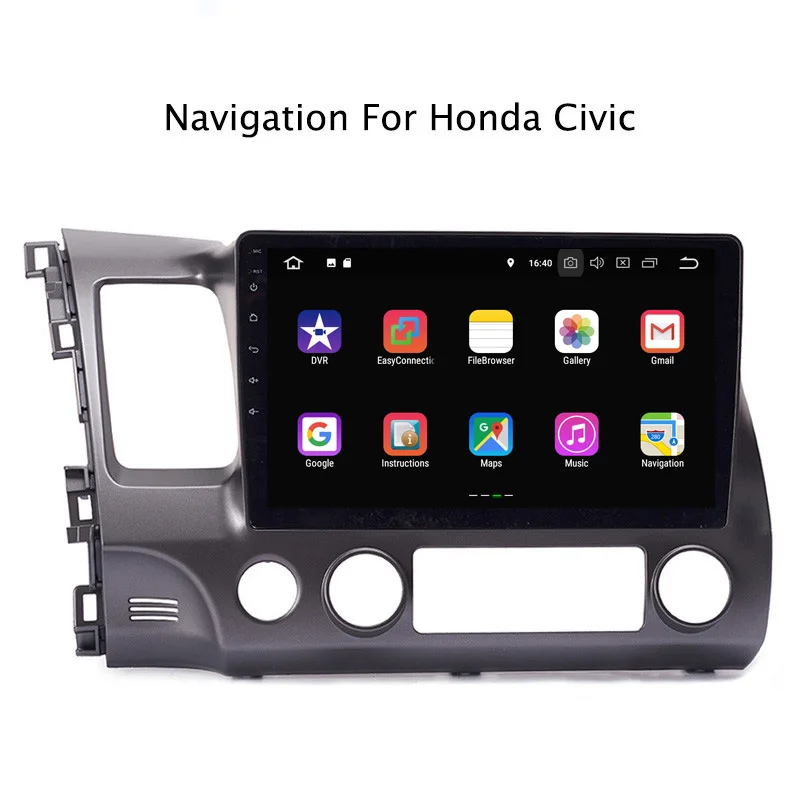 9&quot 2G RAM 16G ROM Android 8.1 Car DVD Multimedia Player For Honda Civic 2004 2005 2006 2007 2008 2009 2010 2011 2012 GPS | Автомобили