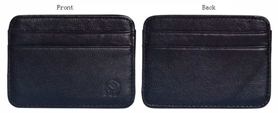 Супер тонкий мягкий овчины Натуральная кожа Card Case Держатель карты кредитной карты организатора мужчины кошельки женщин кошелек известные бренды