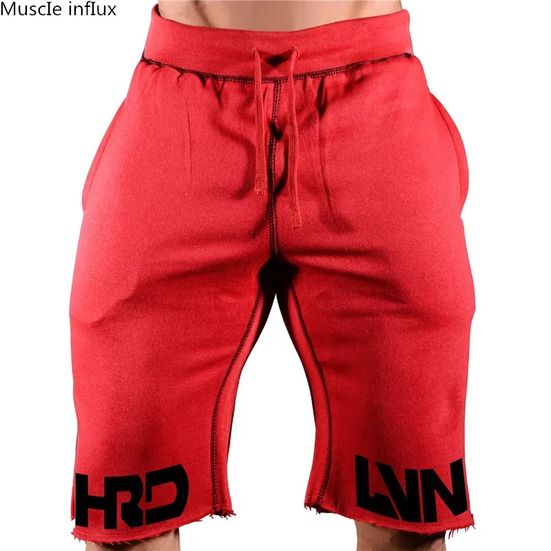 New high quality slim fit Bodybuilding mens fashion short pants new Fitness Joggers sweatpants shorts men's | Мужская одежда