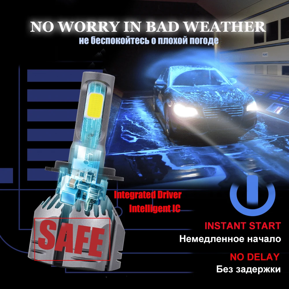 Автомобильные светодиодсветодиодный лампы YHKOMS H4 H7 H11 LED H1 H3 H8 H9 9005 9006 880 H27 881 K 3000K 4300K