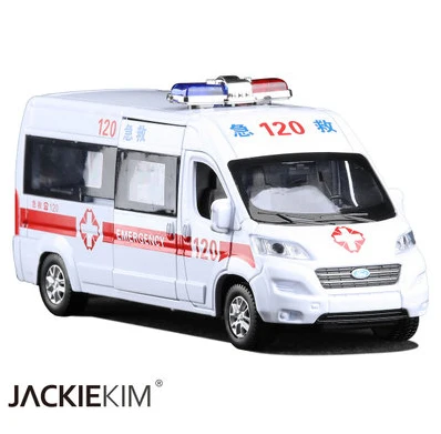 White Высокая имитация 1:32 Ford TRANSIT Vans легкосплавная модель автомобиля металлические литые игрушки транспортные средства с откидной спинкой мигающие музыкальные - Цвет: White