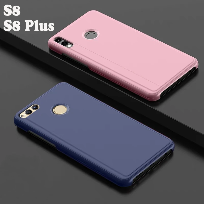 Откидной Чехол для телефона с умным зеркалом чехол Samsung galaxy S8 Plus S 8 S8Plus жесткий